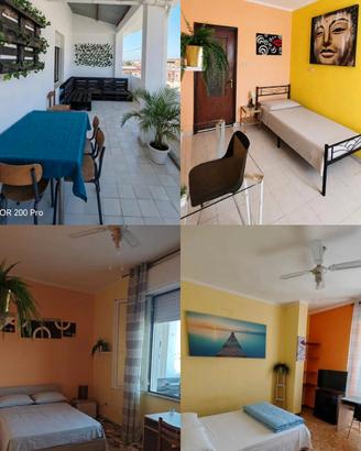 Camere libere in attico con terrazza a livello