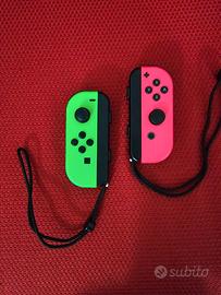 Coppia Joycons Originali Switch Rosa Verde Neon