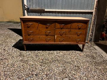 Cassettiera vintage legno