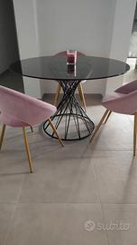 Tavolo rotondo vetro moderno KAVE HOME