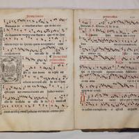 Rarissimo Antifonario del 1500 con canti liturgici