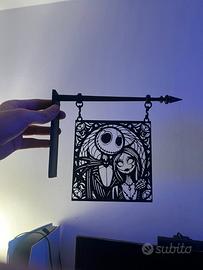 Cartello Nightmare before christmas da parete