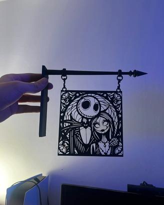 Cartello Nightmare before christmas da parete