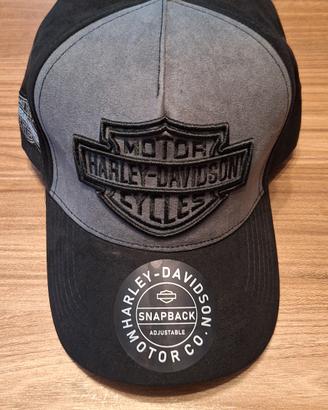 cappellino harley davidson nero e grigio 