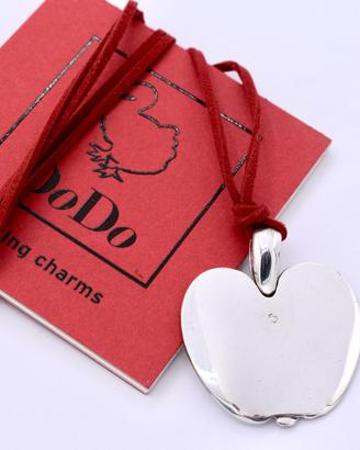 Dodo ciondolo mela apple raro vintage argento