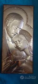 Quadro religioso Sacra Famiglia in argento