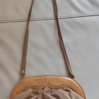 Tracollina pochette vero camoscio e pelle