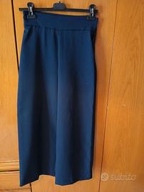 pantaloni cropped a vita alta con cerniera lateral