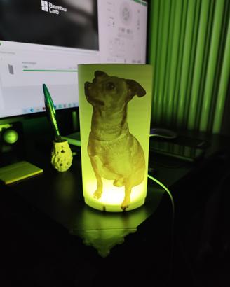 Lampada Base LED Personalizzata Stampata 3D