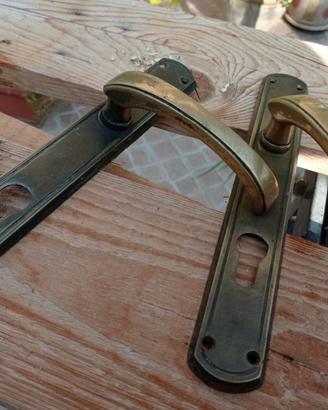 Maniglie x porte in ottone bronzato barocco