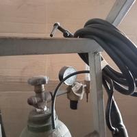 Bombola argon con riduttore linde e torcia mig