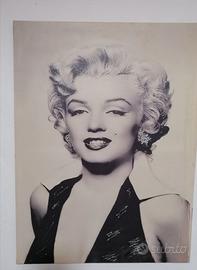 Quadro Marilyn Monroe su tela bianco e nero 