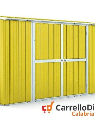 Casetta in lamiera per esterno 307x100cm giallo