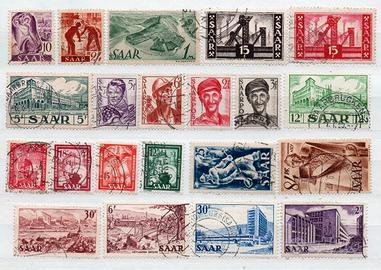 SAAR -SARRE 1947/56 Occupazione Francese - diversi