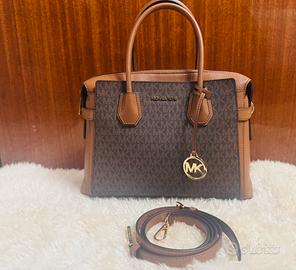 Borsa a mano Michael Kors, marrone con logo- NUOVA