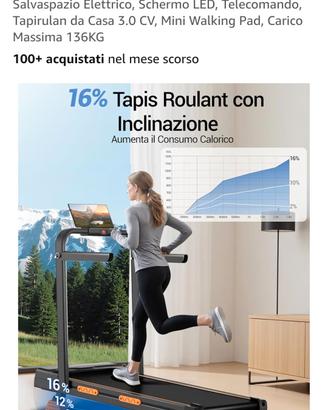 Tapis roulant elettrico pieghevole