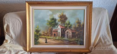 Dipinto a olio su tela  50 x 70 firmato LA ROSA
