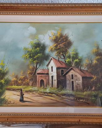 Dipinto a olio su tela  50 x 70 firmato LA ROSA