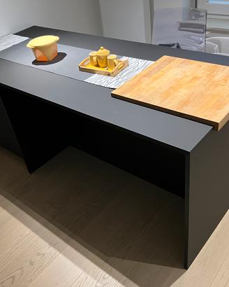 Tavolo da cucina con base contenitore Fenix/nero