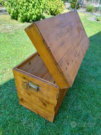 Baule da Viaggio d'Epoca in Legno Massello Vintage