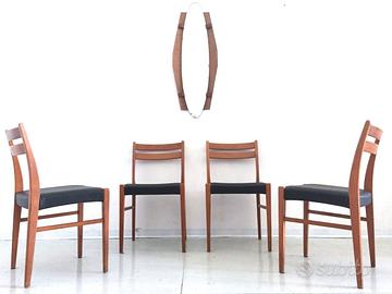 Set di 4 Sedie SCANDINAVE Anni 60 Made in Italy