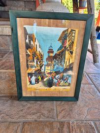 Quadro incorniciato con papiro
