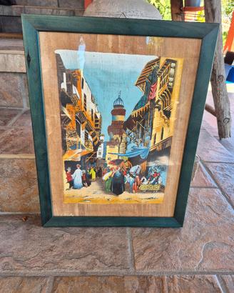 Quadro incorniciato con papiro