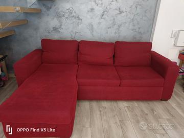 divano letto con penisola contenitore