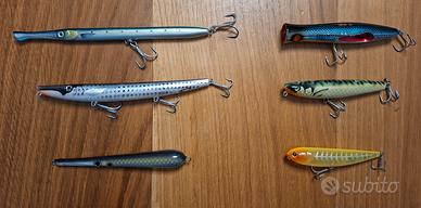 Lotto 6 esche artificiali pesca spinning