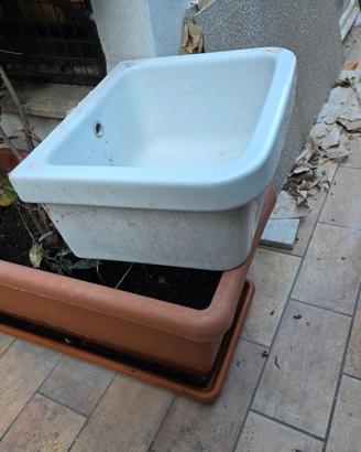 lavandino giardino ceramica