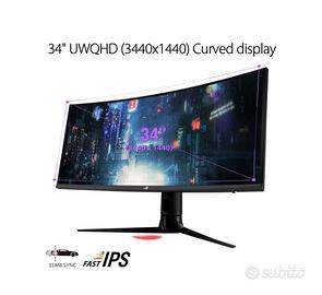 Asus monitor gaming XG349C  34" QHD IPS LED