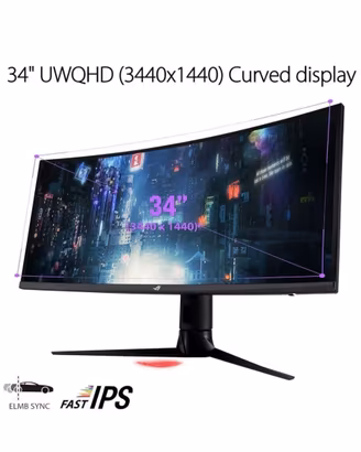 Asus monitor gaming XG349C  34" QHD IPS LED