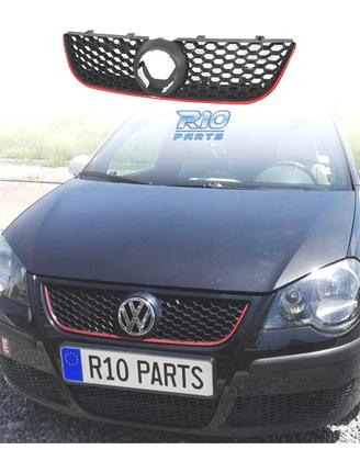 GRIGLIA VOLKSWAGEN VW POLO 05-09 LOOK GTI NERO ROS