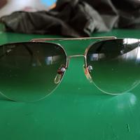 Occhiali da sole vintage anni 80 oro verdi