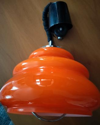 lampadario vintage in vetro 