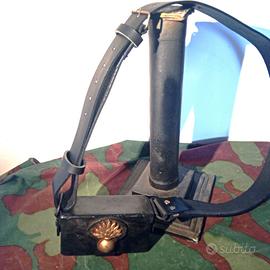 Bandoliera nera mod 1907 con giberna in alluminio