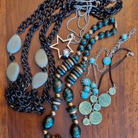 Lotto gioielli, set di collane miste vintage 