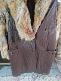 giaccone pelle e volpe