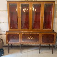 Credenza Vintage in legno con vetrine