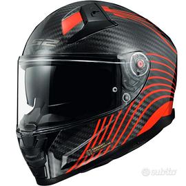 CASCO CARBONIO LS2 VECTOR II FLUX GLOSS RED