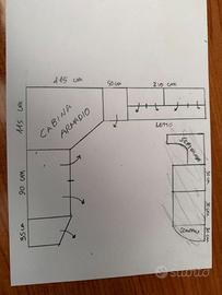 Cameretta da letto completa con cabina armadio