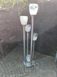 lampada cromata piantana modernariato