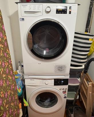 Lavatrice HiSense + Asciugatrice Hotpoint + Kit