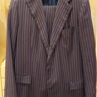 Abito Sartoriale Completo  gessato Marrone