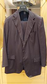Abito Sartoriale Completo  gessato Marrone
