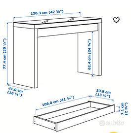 Consolle toeletta trucco MALM IKEA