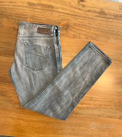 Jeans Fendi slim grigio effetto vintage Tg. 38/34