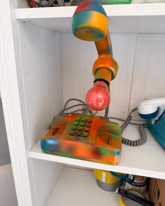 Telefono vintage come lampada