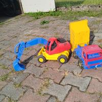 Escavatore + Camion ribaltabile giocattolo