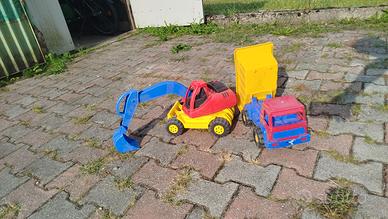 Escavatore + Camion ribaltabile giocattolo